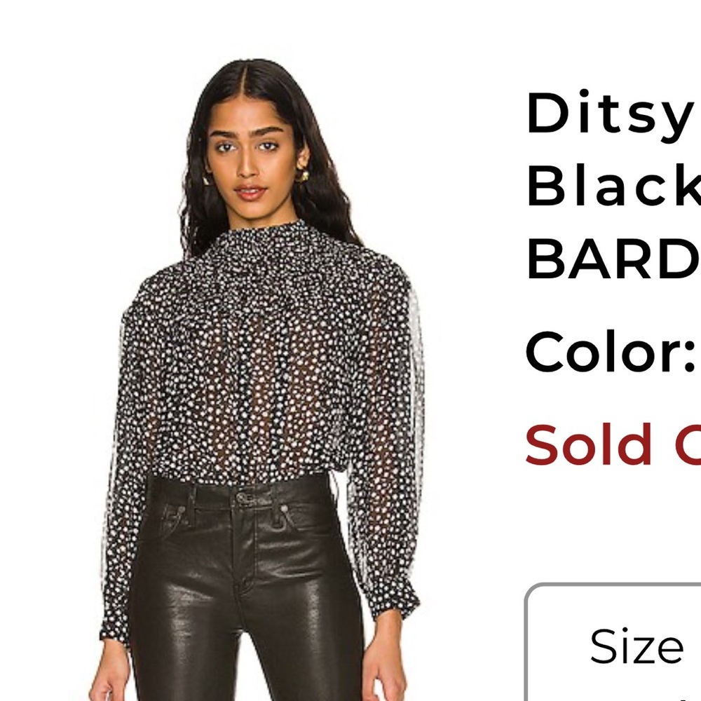 Bardot Floral Black Blouse
